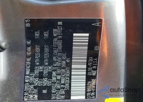 2015 Toyota Sienna Xle из США, поврежденный, VIN 5TDYK3DCXFS656411